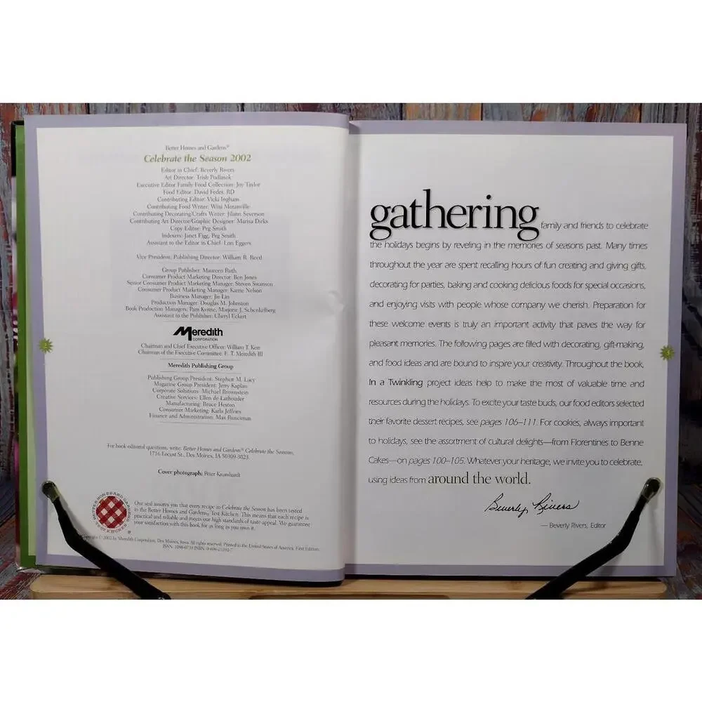Celebrate the Season 2002 Hardcover Book by Better‎ Homes and Gardens